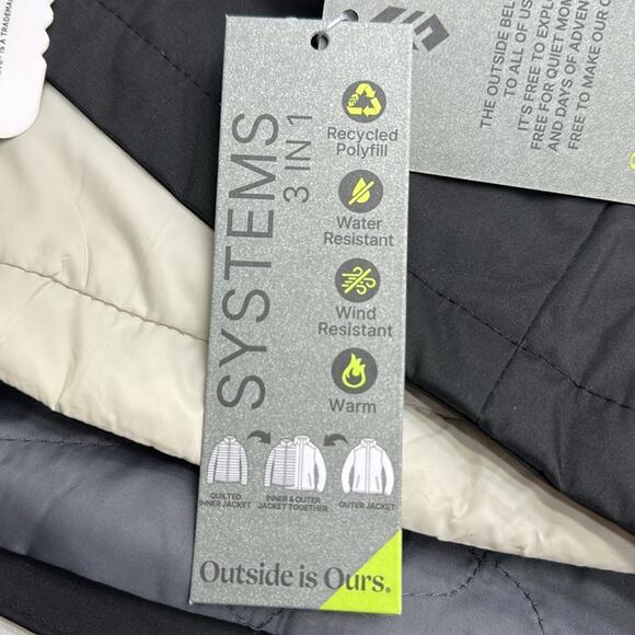 FREE COUNTRY Women's Small TRICLIMATE Black Hooded Jacket 3-IN-1 - Picture 3 of 8